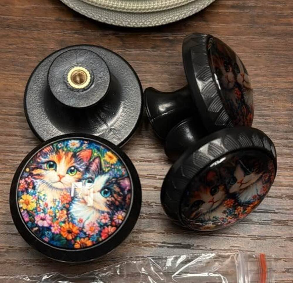 Lorvies Cat Cabinet Knobs Set of 4